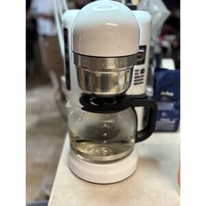 KitchenAid 12 Cup Coffee Maker with One Touch Brewing white Works Great
